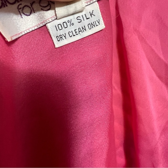 Vintage Silk Chiffon Gentillesse Diane Dickinson 70s-80s Union-Made Dress - Picture 11 of 14